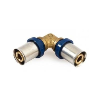 Двойно коляно 18x2.0, прес фитинг за многослойни тръби PEX/AL/PEX - Pex Al Pex тръби и фитинги