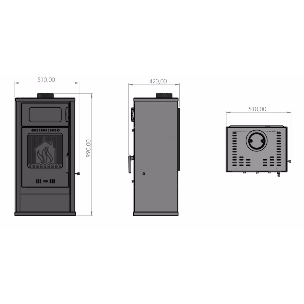 Камина на дърва с фурна Balkan Energy Troy, 7.8kW | Сухи камини | Камини на дърва |