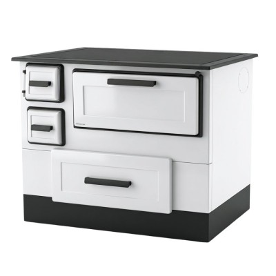 Готварска печка на дърва Alfa Plam Alfa 55 Termo Бяла, Дясна, 5kW - Сравняване на продукти
