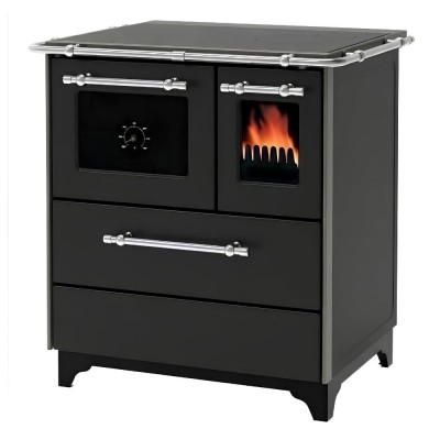 Готварска печка на дърва Alfa Plam Donna 70, Антрацит, Лява, 5kW - Alfa-Plam