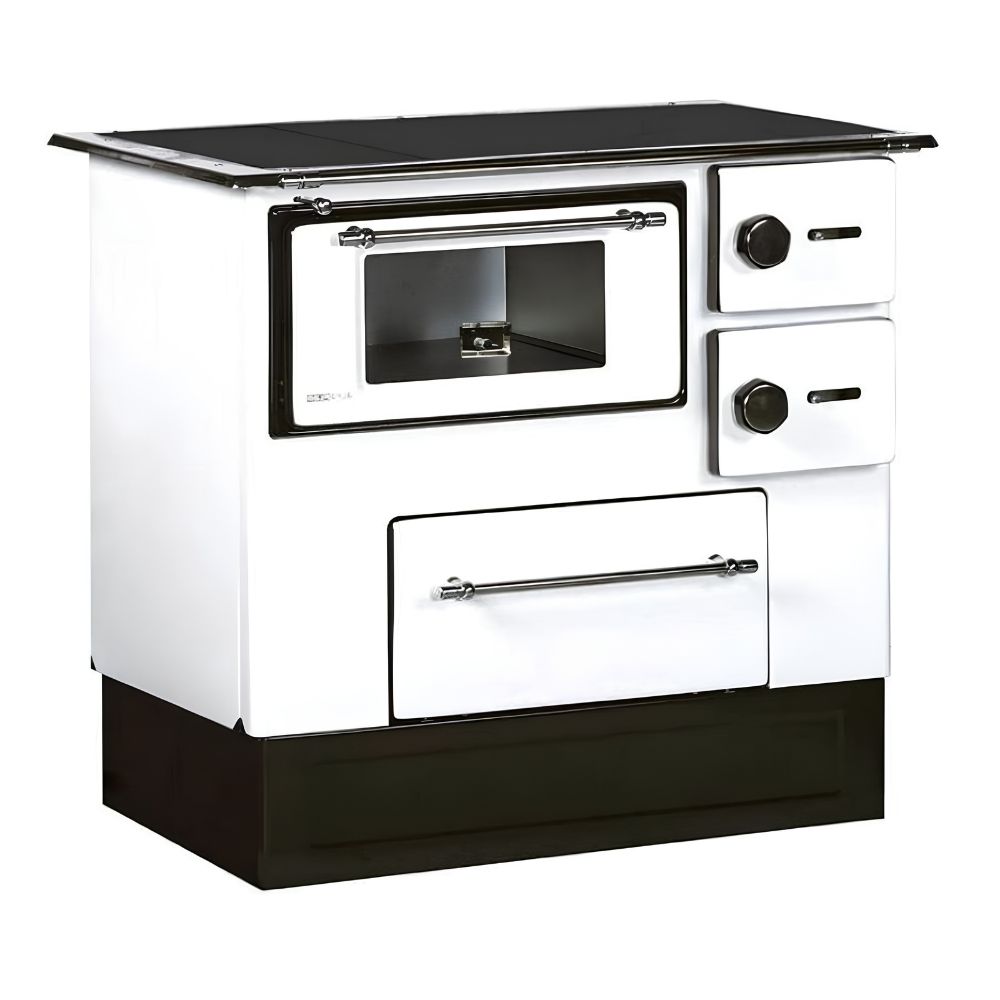 Готварска печка на дърва Alfa Plam Regular 46 White Left, 5kW | Готварски печки на дърва |  |
