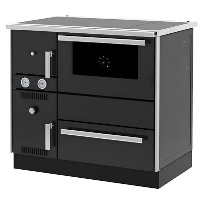 Готварска печка на дърва с водна риза Alfa Plam Alfa Term 20, Антрацит, 23kW - Alfa-Plam