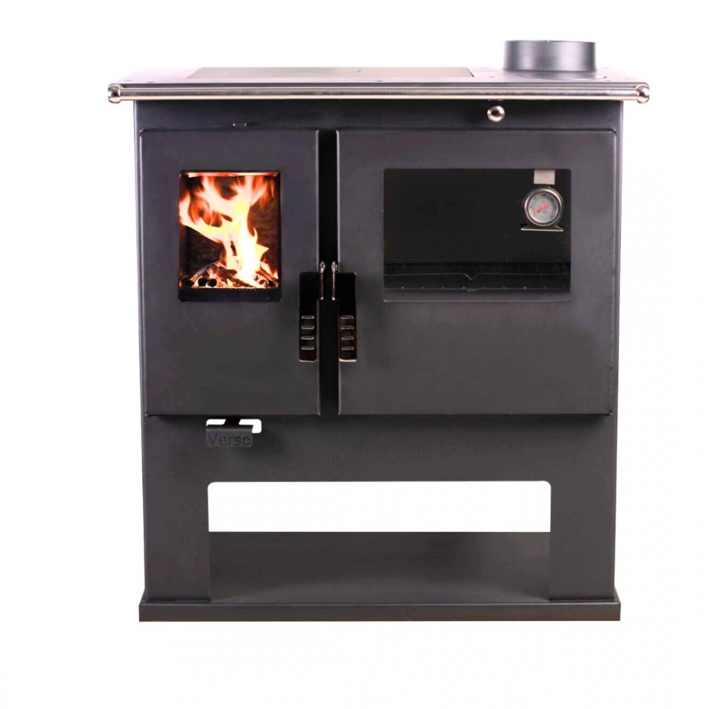 Готварска печка на дърва Verso CS Inox с иноксова фурна, Дясна, 8kW | Готварски печки на дърва |  |