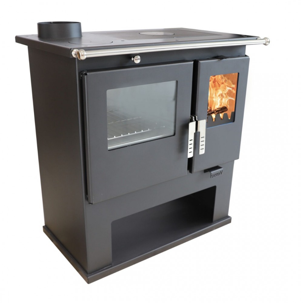 Готварска печка на дърва Verso CS Inox с иноксова фурна, Лява, 8kW | Готварски печки на дърва |  |