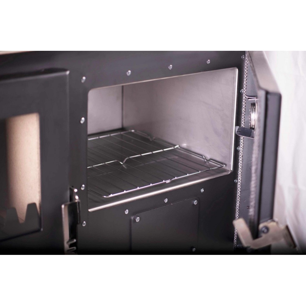 Готварска печка на дърва Verso CS Inox с иноксова фурна, Лява, 8kW | Готварски печки на дърва |  |