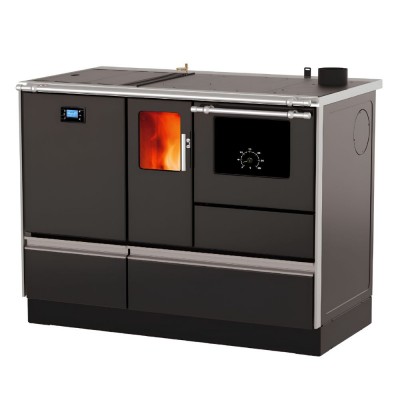 Готварска печка на пелети Alfa Plam Alfa Term 20, антрацит, 20kW - Alfa-Plam