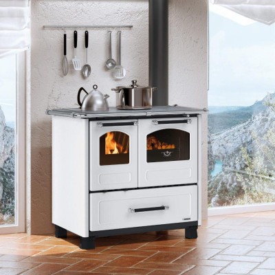 Италианска готварска печка на дърва La Nordica Family 4.5 бяла, 7.5kW - Италиански камини и печки на дърва