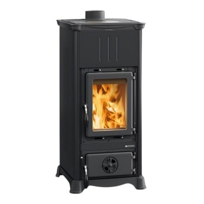 Италианска камина на дърва с котлон La Nordica Emiliana черна, 6.5kW - Италиански камини и печки на дърва