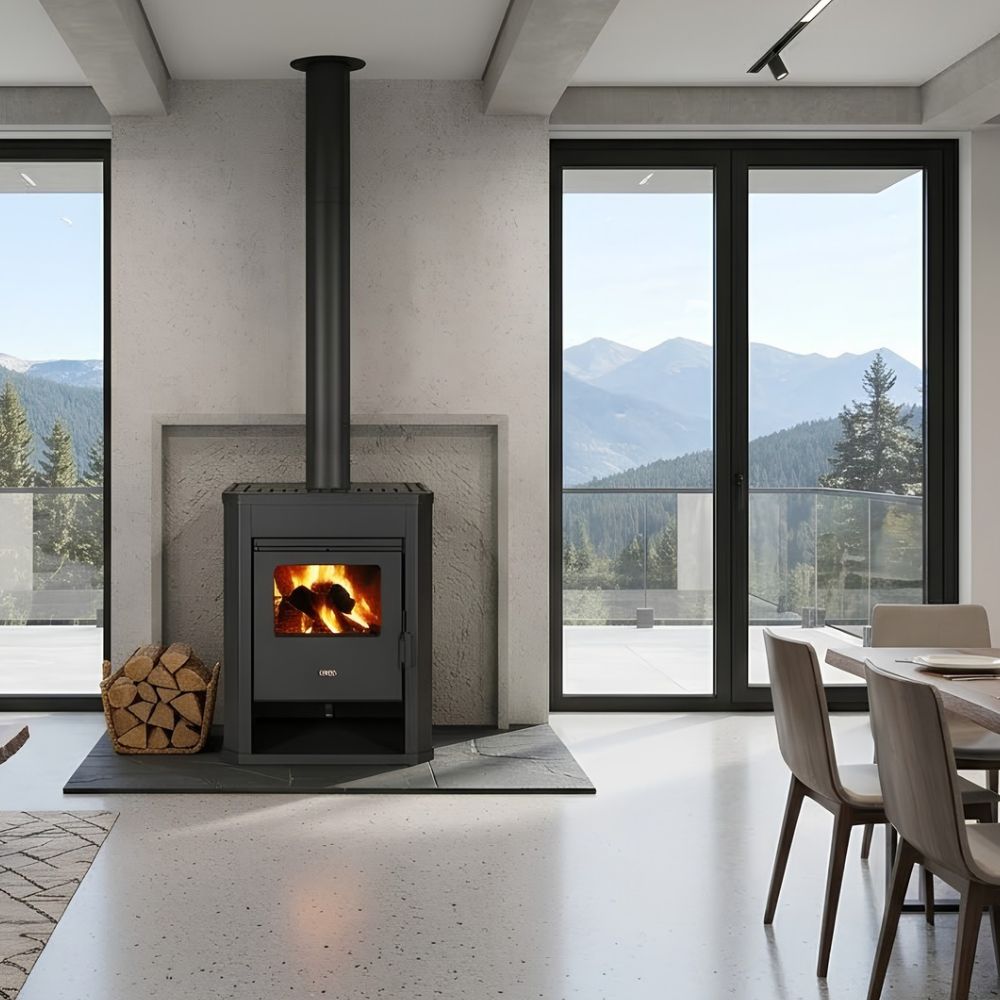 Камина на дърва Прити WD D, 15.9kW |  |  |
