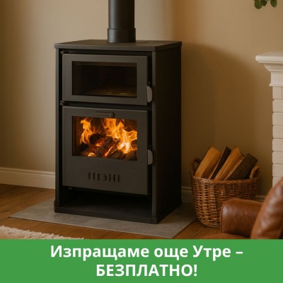 Камина на дърва с фурна и водна риза Balkan Energy Suzana, 11.6kW - 17.5kW - Камини и печки на дърва