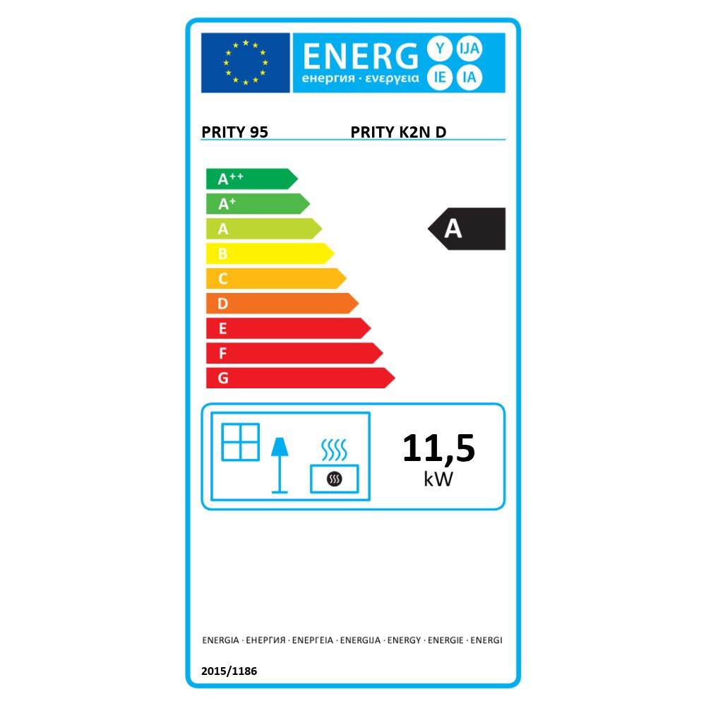 Камина на дърва Прити K2N D, 11.5kW | Печки Камини Прити | Прити |