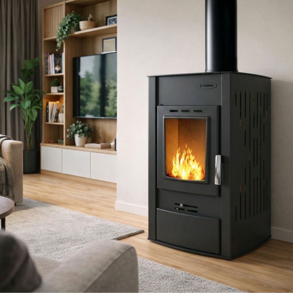 Камина на дърва с водна риза Velmora Fire ATS HYDRO черна, 25kW | Камини с водна риза | Камини на дърва |