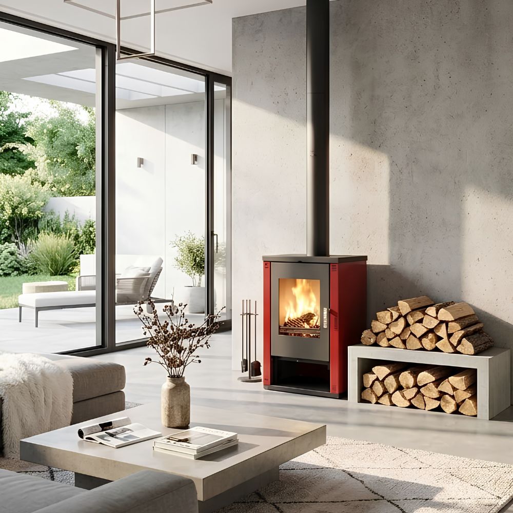 Камина на дърва Версо Lheia Бордо, 7.5 kW | Сухи камини | Камини на дърва |