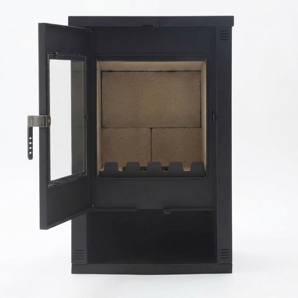 Камина на дърва Версо Lheia черна, 7.5 kW | Сухи камини | Камини на дърва |