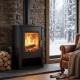 Камина на дърва Версо Lheia черна, 7.5 kW | Сухи камини | Камини на дърва |