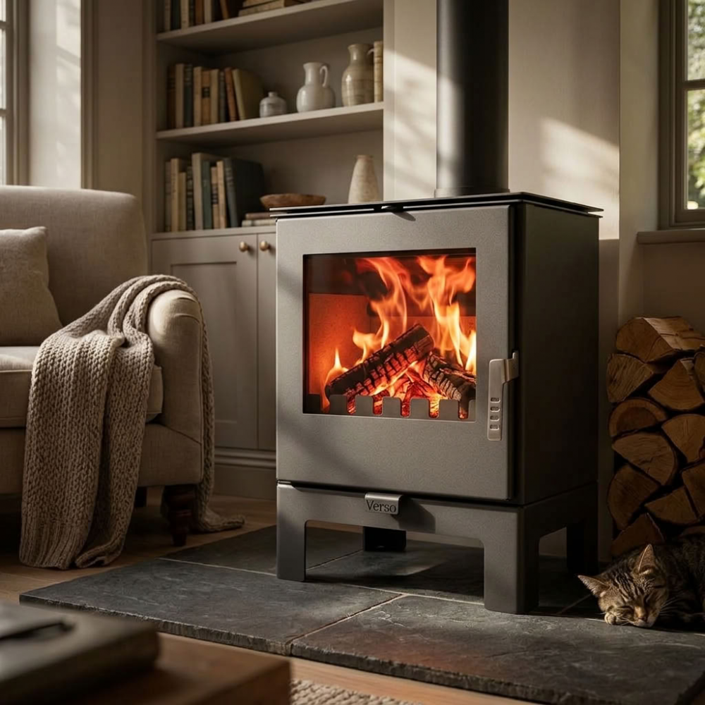 Камина на дърва Версо Rheia L, 5 kW | Сухи камини | Камини на дърва |