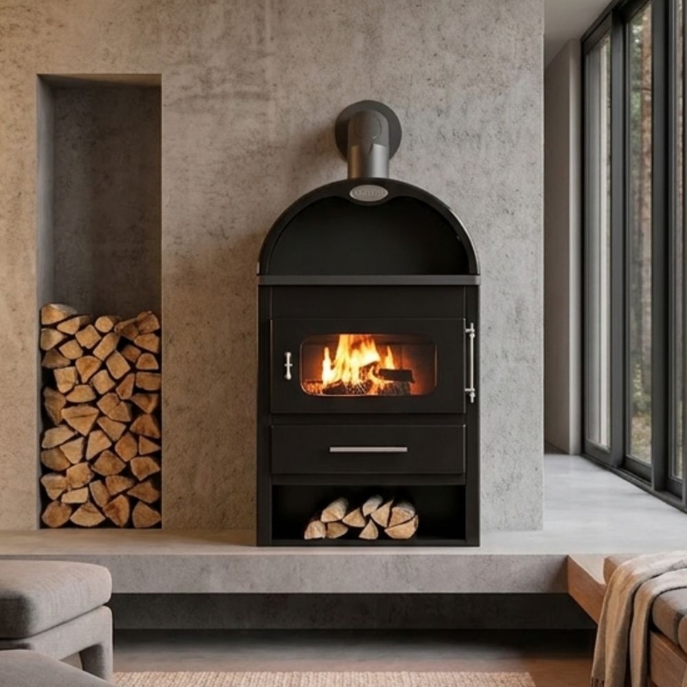 Камина на дърва Звезда K 1 Eko K Черна, 6.9kW | Сухи камини на дърва | Камини на дърва |