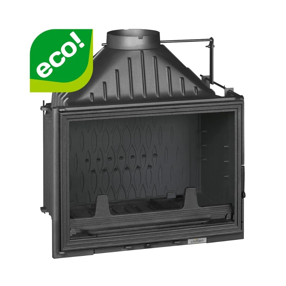 Камина за вграждане на дърва UNIFLAM 700 LUX ECO с клапа и подаване на външен въздух, 12kW | Сухи камини за вграждане | Камини за вграждане |
