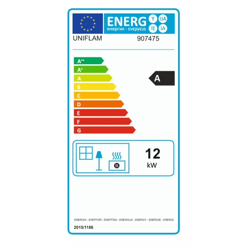 Камина за вграждане на дърва UNIFLAM 700 OPTIMA ECO с клапа, 12kW | Сухи камини за вграждане | Камини за вграждане |