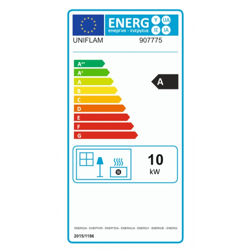 Камина за вграждане на дърва UNIFLAM 700 OPTION ECO с клапа и подаване на въздух, 10kW | Сухи камини за вграждане | Камини за вграждане |