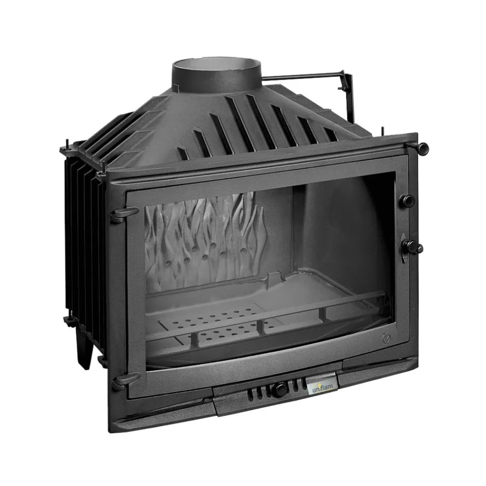 Камина за вграждане на дърва UNIFLAM 700 SELENIC ECO с клапа и подаване на въздух, 10kW | Сухи камини за вграждане | Камини за вграждане |