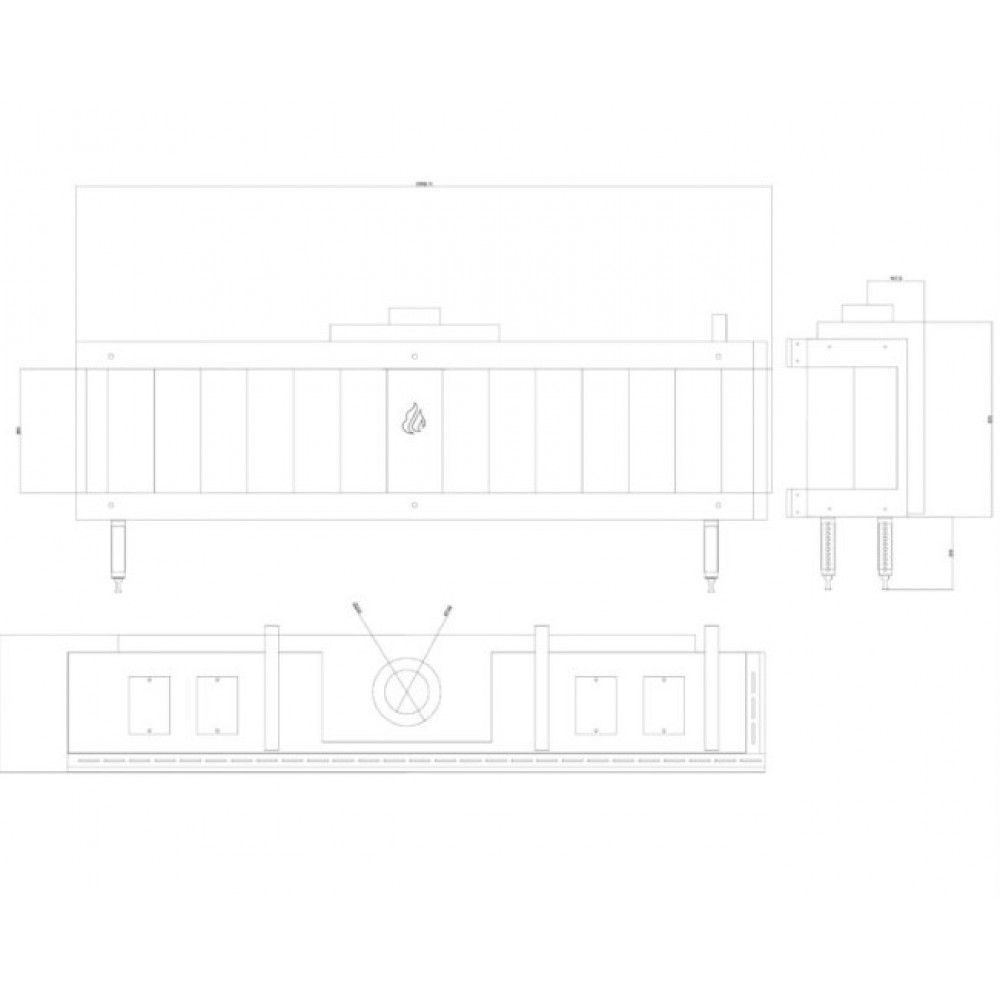 Камина за вграждане на газ Balkan Energy GAS CORNER 200, 17kW | Камини на газ | Камини за вграждане |