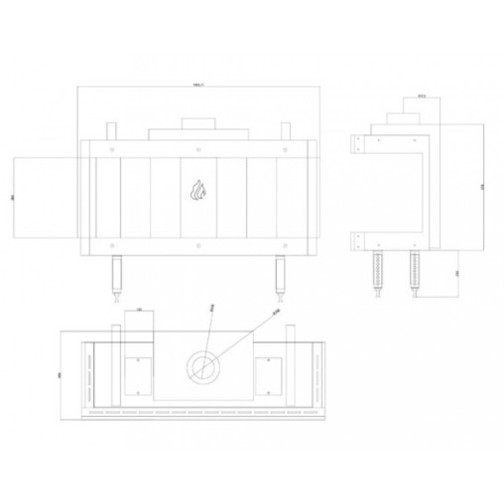 Камина за вграждане на газ Balkan Energy GAS PANORAMA 100, 10.2kW | Камини на газ | Камини за вграждане |