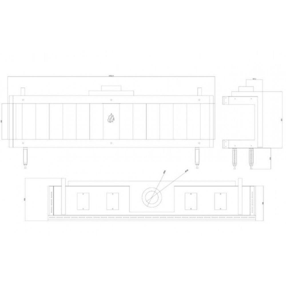 Камина за вграждане на газ Balkan Energy GAS PANORAMA 200, 17kW | Камини на газ | Камини за вграждане |