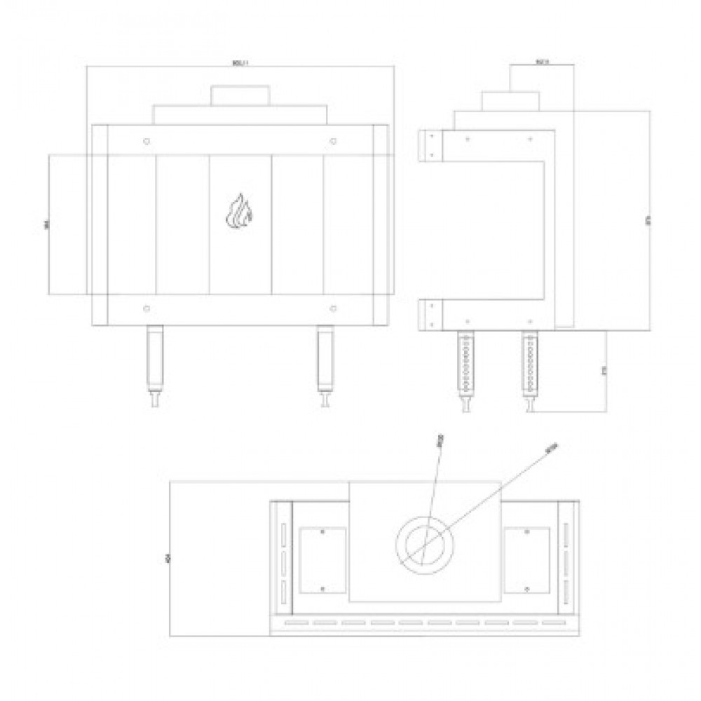Камина за вграждане на газ Balkan Energy GAS PANORAMA 70, 7.8kW | Камини на газ | Камини за вграждане |