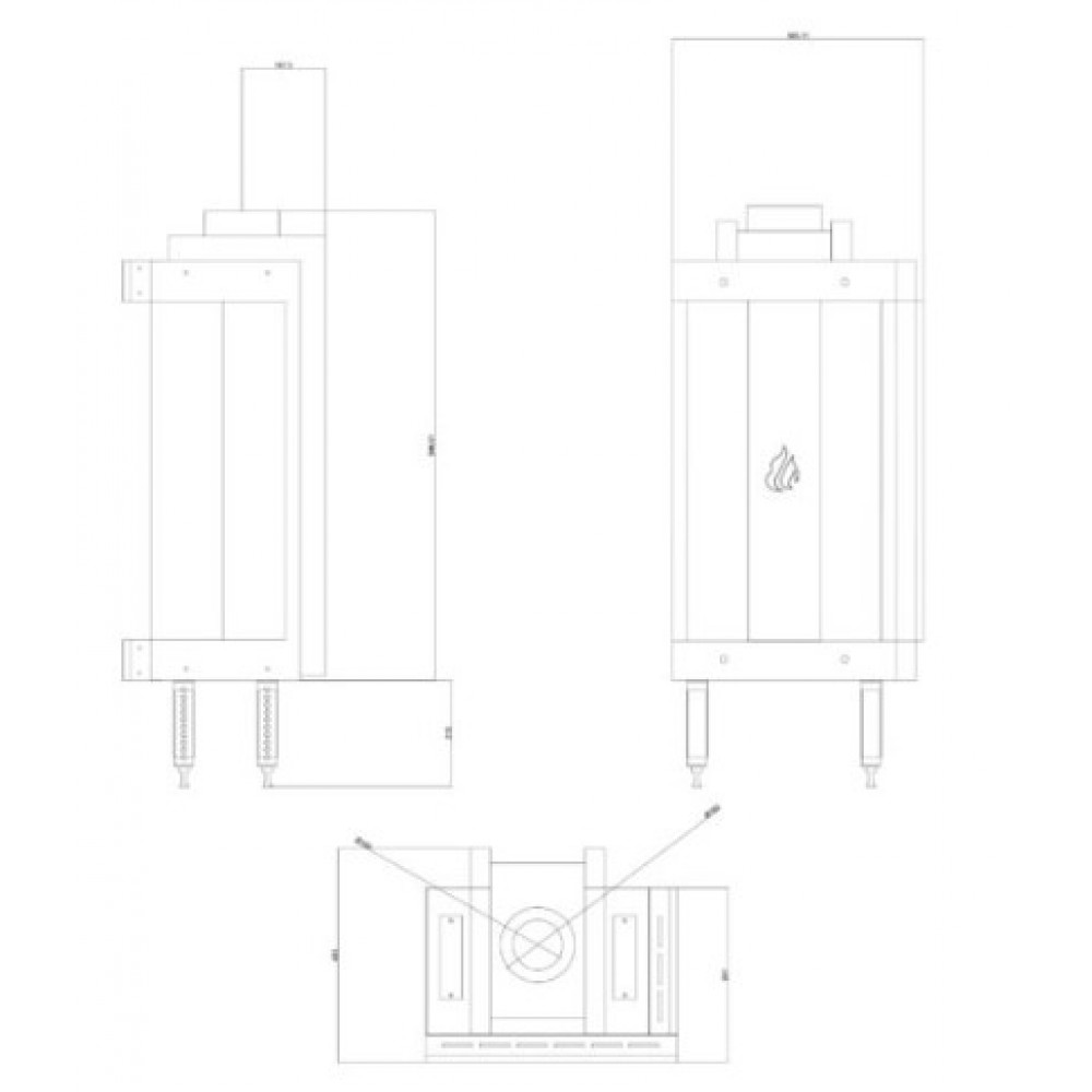 Камина за вграждане на газ Balkan Energy GAS STANDING CORNER, 3.9kW - 6.0kW | Камини на газ | Камини за вграждане |