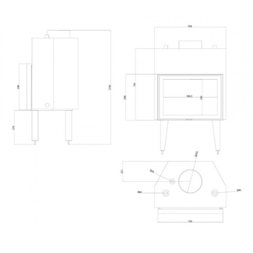 Камина за вграждане с водна риза на дърва Balkan Energy ATS STABLE HYDRO 700, 24.56kW | Камини с водна риза за вграждане | Камини за вграждане |