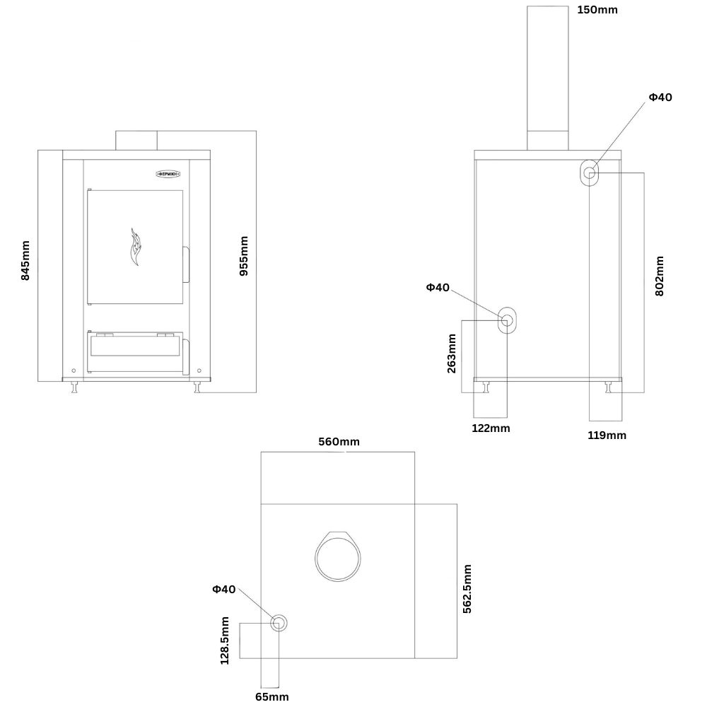 Котел на дърва Balkan Energy ATS HYDRO, 20 kW | Котли на дърва |  |