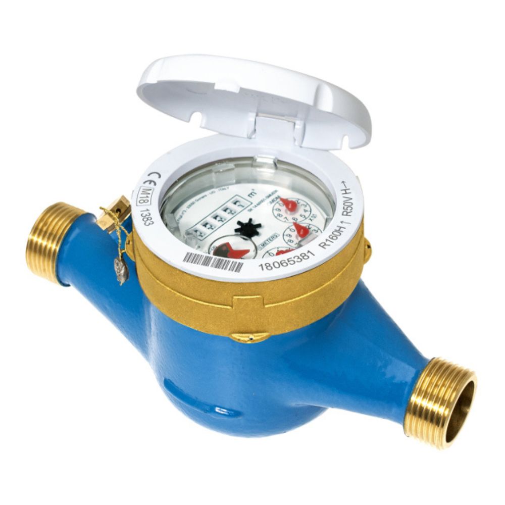 Многоструен водомер с мокър ролков (комбиниран) брояч за студена вода B-meters 1 1/4'', 12 куб.м/час, без холендър | Водомери |  |