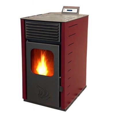 Пелетна камина Mytherm Angela TA 25 червена, 25kW - Пелетни камини