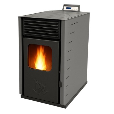 Пелетна камина Mytherm Angela TA 30 сива, 30kW - Пелетни камини