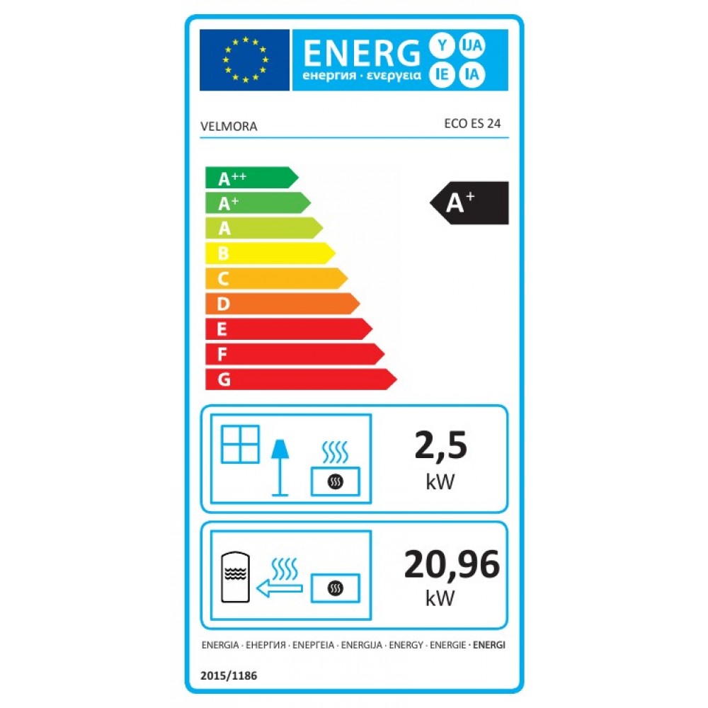 Пелетна камина Velmora Fire ES 24, 23.46kW | Пелетни камини с водна риза | Пелетни камини |