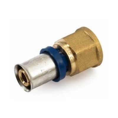 Прес куплунг 1/2"Ж-16x2.0, прес фитинг за многослойни тръби PEX/AL/PEX - Pex Al Pex тръби и фитинги