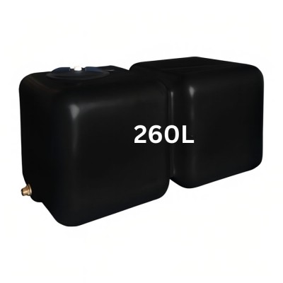 Резервоар за питейна вода HydroMoby AQUA S12, хоризонтален 260 л (черен) - HydroMoby