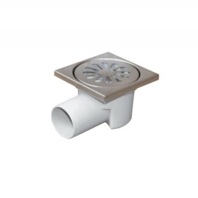 Рофов сифон със странично оттичане, Ф50 PVC-INOX "К" - Сифони за баня