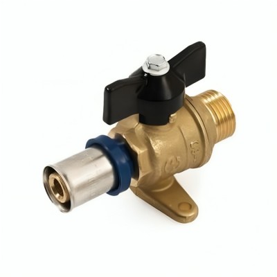 Сферичен кран мъжки 1/2"-16x2.0, прес фитинг за многослойни тръби PEX/AL/PEX - Pex Al Pex тръби и фитинги