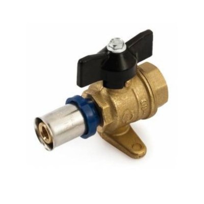 Сферичен кран женски 1/2"-16x2.0, прес фитинг за многослойни тръби PEX/AL/PEX - Pex Al Pex тръби и фитинги
