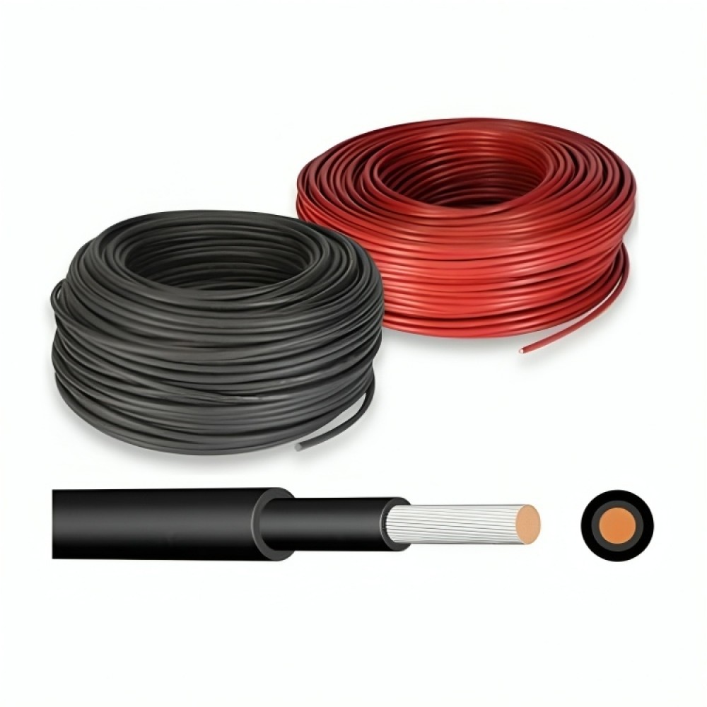 Соларен кабел PV-F 1*6, Черен | Кабели за фотоволтаици | Аксесоари за фотоволтаици |