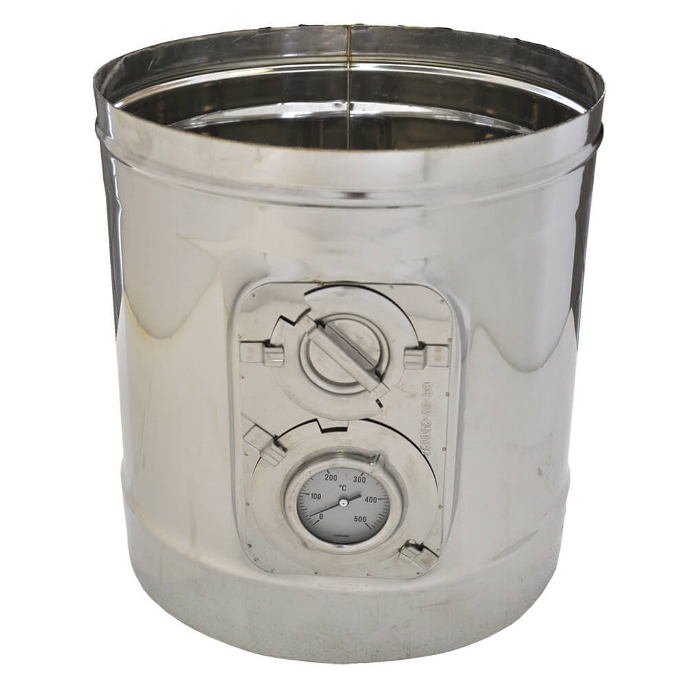 Ревизионен елемент с термометър Инокс AISI 304, Прав, Ф150 | Димоотводи от Инокс | Димоотводи |