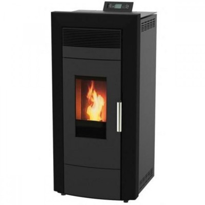 Пелетна камина с водна риза Alfa Plam Commo Black, 22.5kW - Alfa-Plam