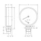 Радиален термоманометър с клапан Cewal | Термометри/Манометри | Контролни уреди |