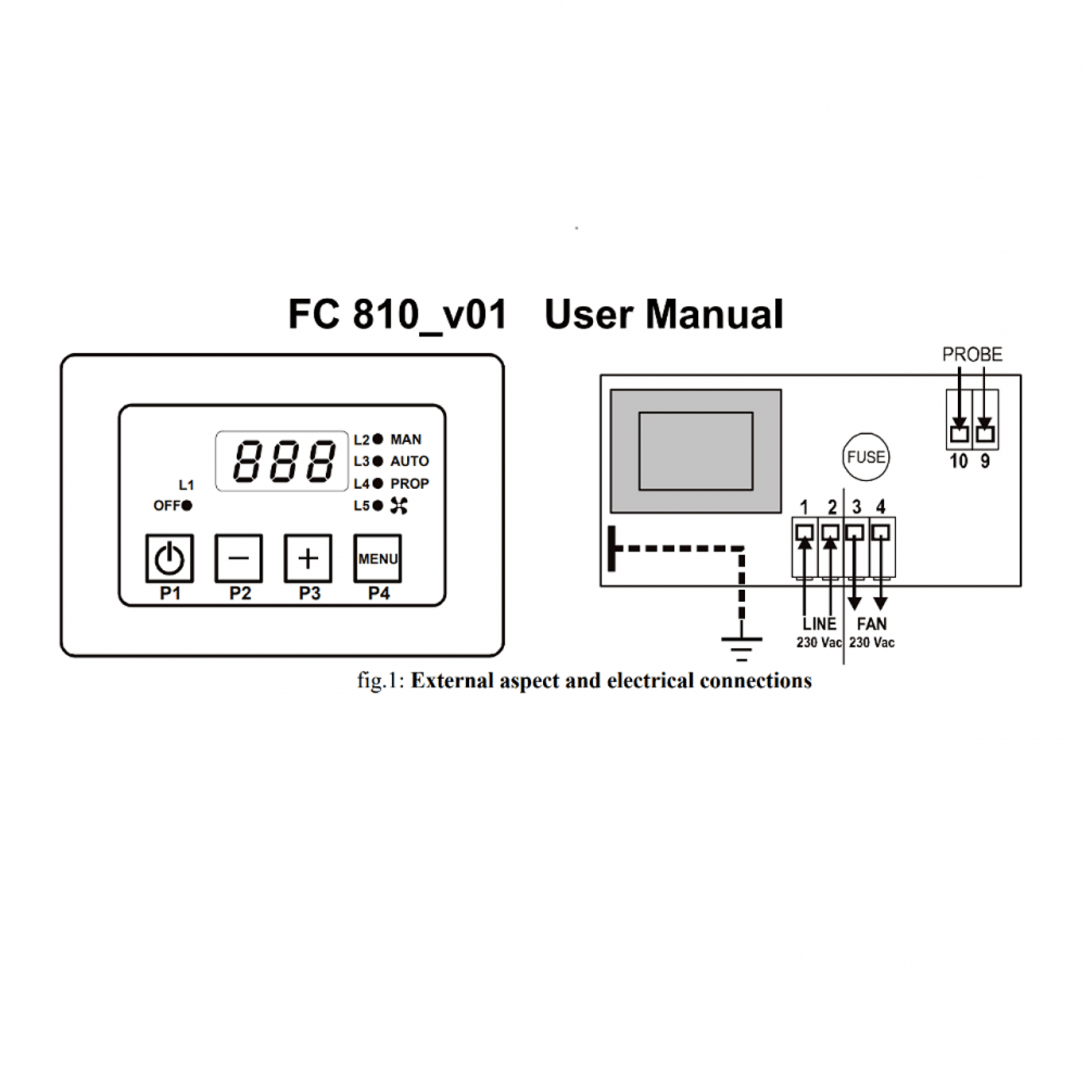 Temperature and fan controller, FC810 TiEmme elettronica | Контролни уреди | Уреди |