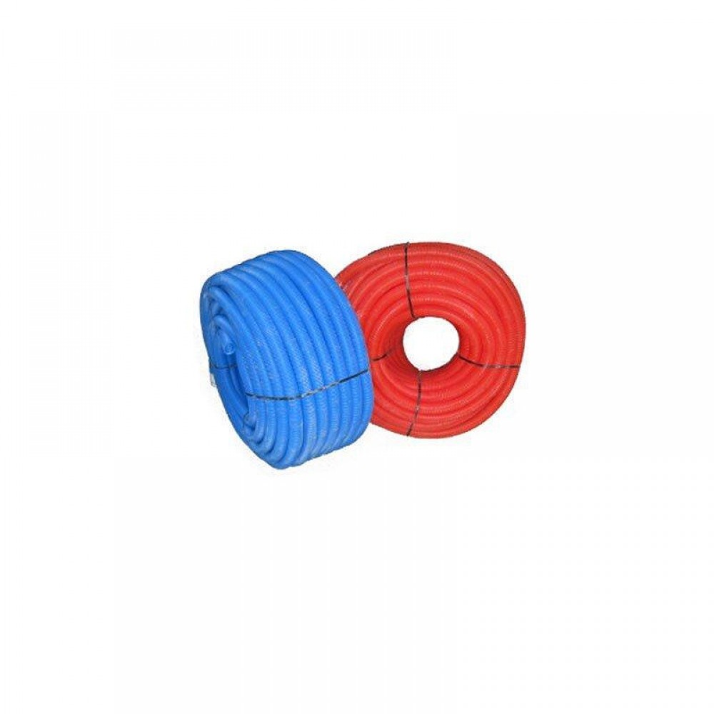 Гофрирана пластмасова тръба (синя, червена) | Тръби | Водопроводни части |