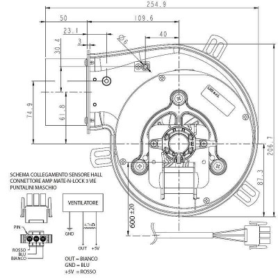 Вентилатор за димни газове за пелетни камини Eco Spar, Nordica Extraflame, Palazzetti, Piazzetta, Sideros, Palladio и др.,160m³/h 50W 300Pa - Резервни части за пелетни камини