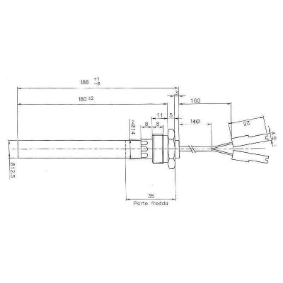 Запалка / Нагревател за пелетна камина Palazzetti и др. Дължина 188mm - Резервни части за пелетни камини