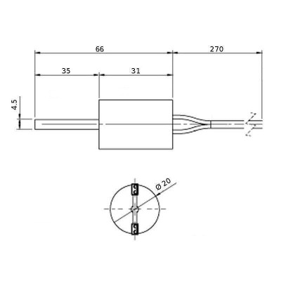 Нисковолтова запалка / нагревател за пелетна камина, Дължина 66mm, 90 - 100W, 24V - Резервни Части